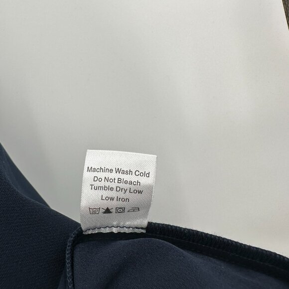 Tuckernuck Navy Blue Daphne Dress sz M Ruffle Collar Bow Swing Mini Party NWT - Picture 6 of 7